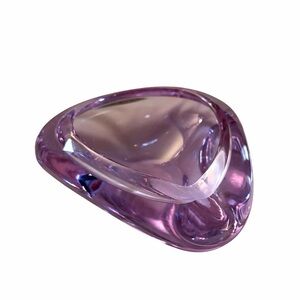 1960’s Czech Purple Art Glass 5” Dish / Bowl by Vaclav Hanus for Jablonecke